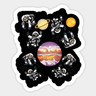 Galaxy Sloth Astronaut Funny Sloth Lovers Gift Sticker